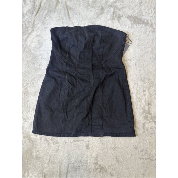 Universal Thread Denim Corset Tube Top Women’s Size Medium Strapless Bustier 12 - Picture 3 of 10